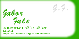 gabor fule business card